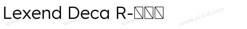 Lexend Deca R字体转换